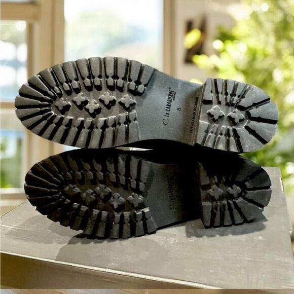 NEW 🔥 LA CANADIENNE Waterproof Booties Biker Moto Boot Black Leather Size 8 - Picture 11 of 16